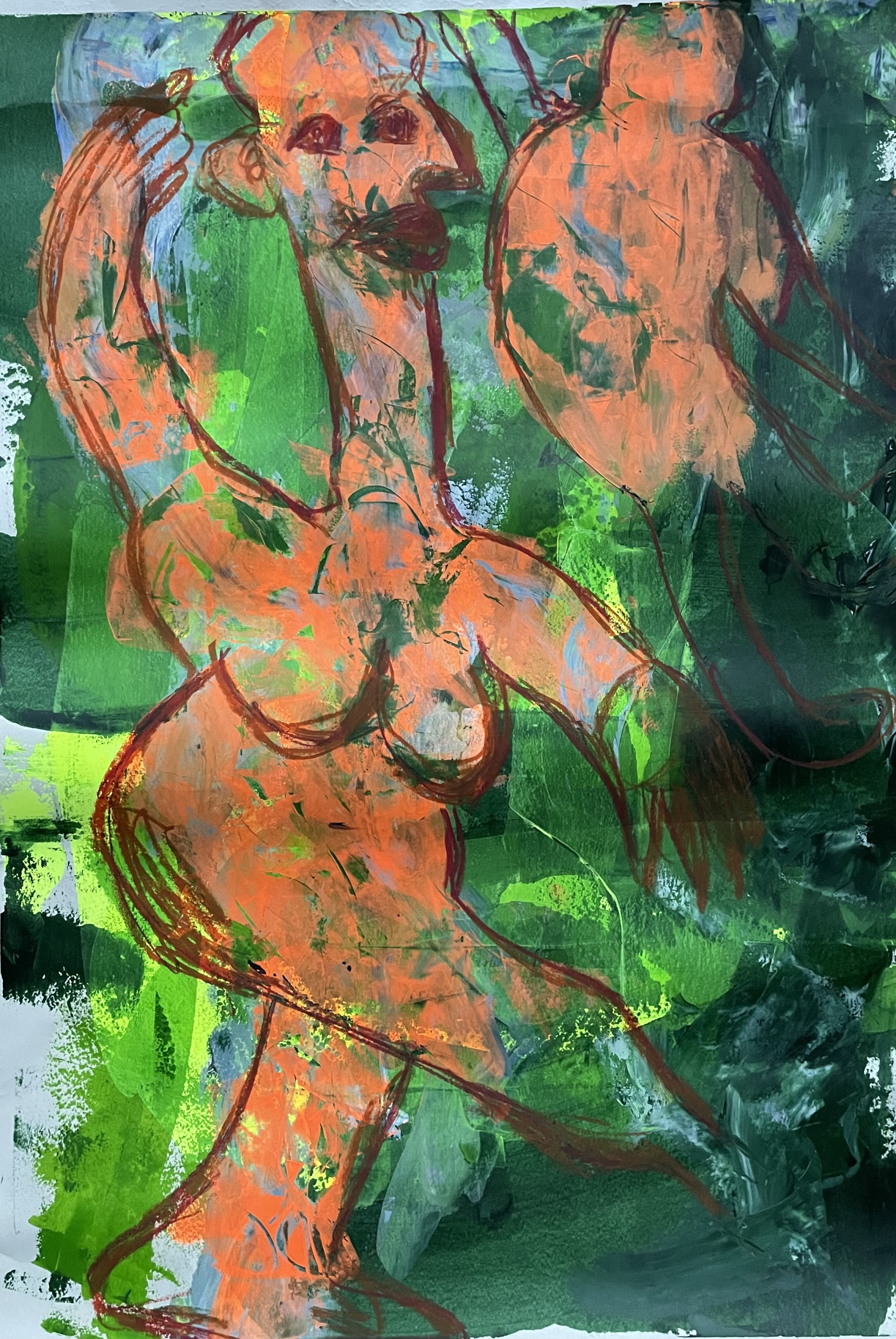 Sylvia Gatz "Jungle Dance" Acryl auf Leinwand. 70 x 100 cm, 2020