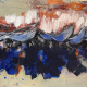 Sylvia Gatz "Landscape blossoms" Acryl auf Leinwand. 50 x 70 cm, 2024