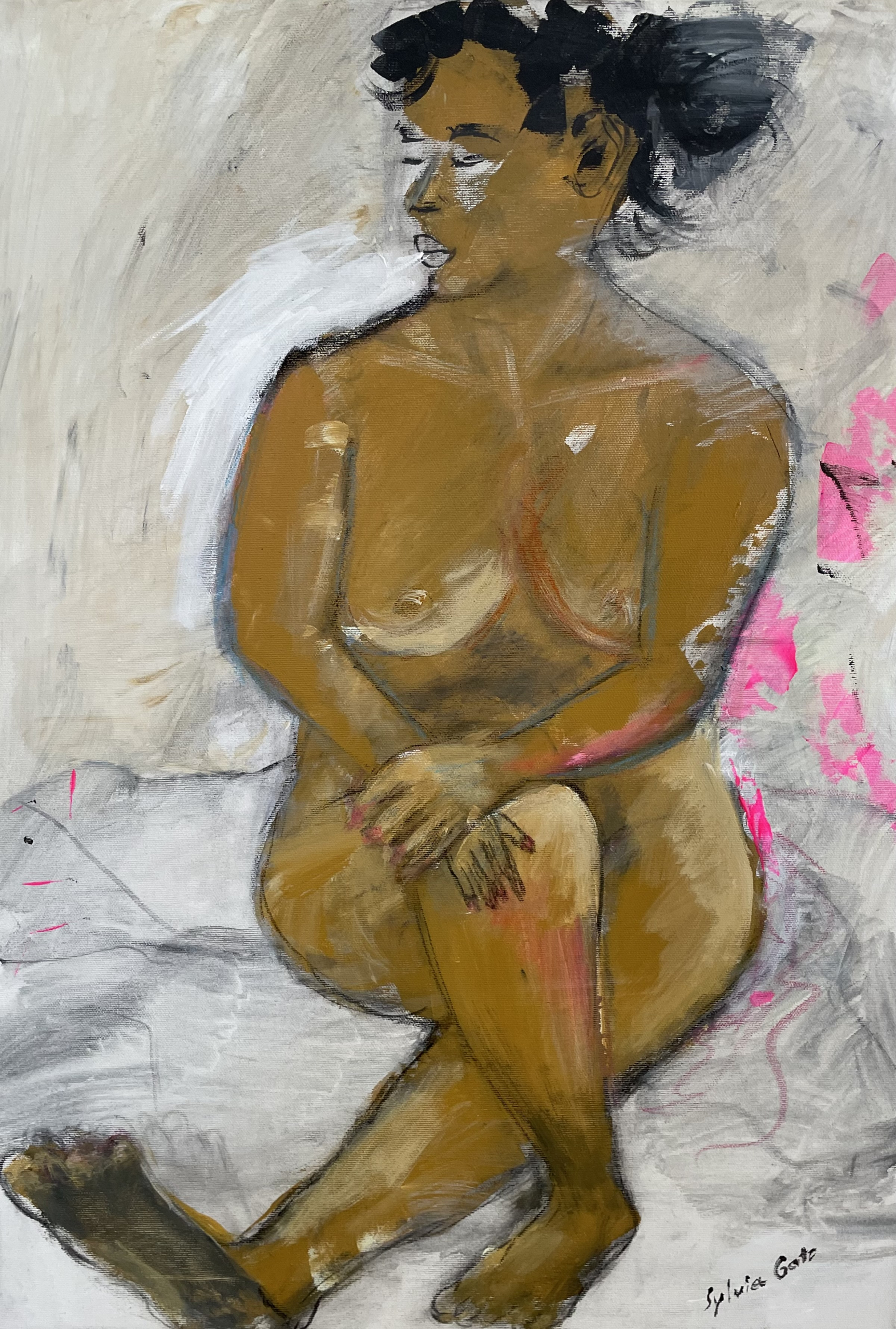 Sylvia Gatz "Nude" Acryl auf Leinwand. 50 x 70 cm, 2023