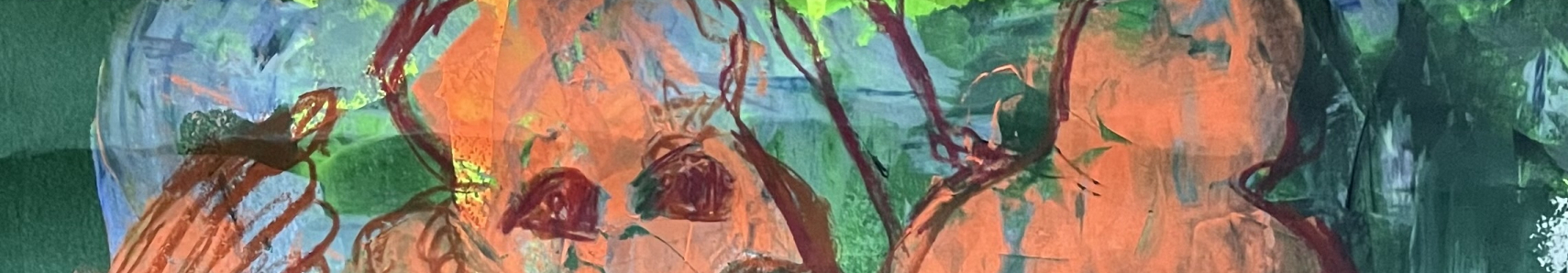 Sylvia Gatz "Jungle Dance" (Detail) Acryl auf Leinwand. 70 x 100 cm, 2020